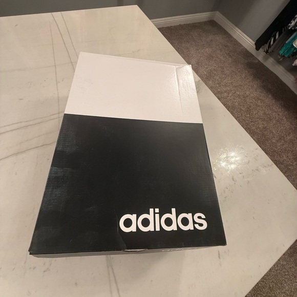 Adidas CourtSmash White and Black Tennis Shoes - Picture 8 of 8